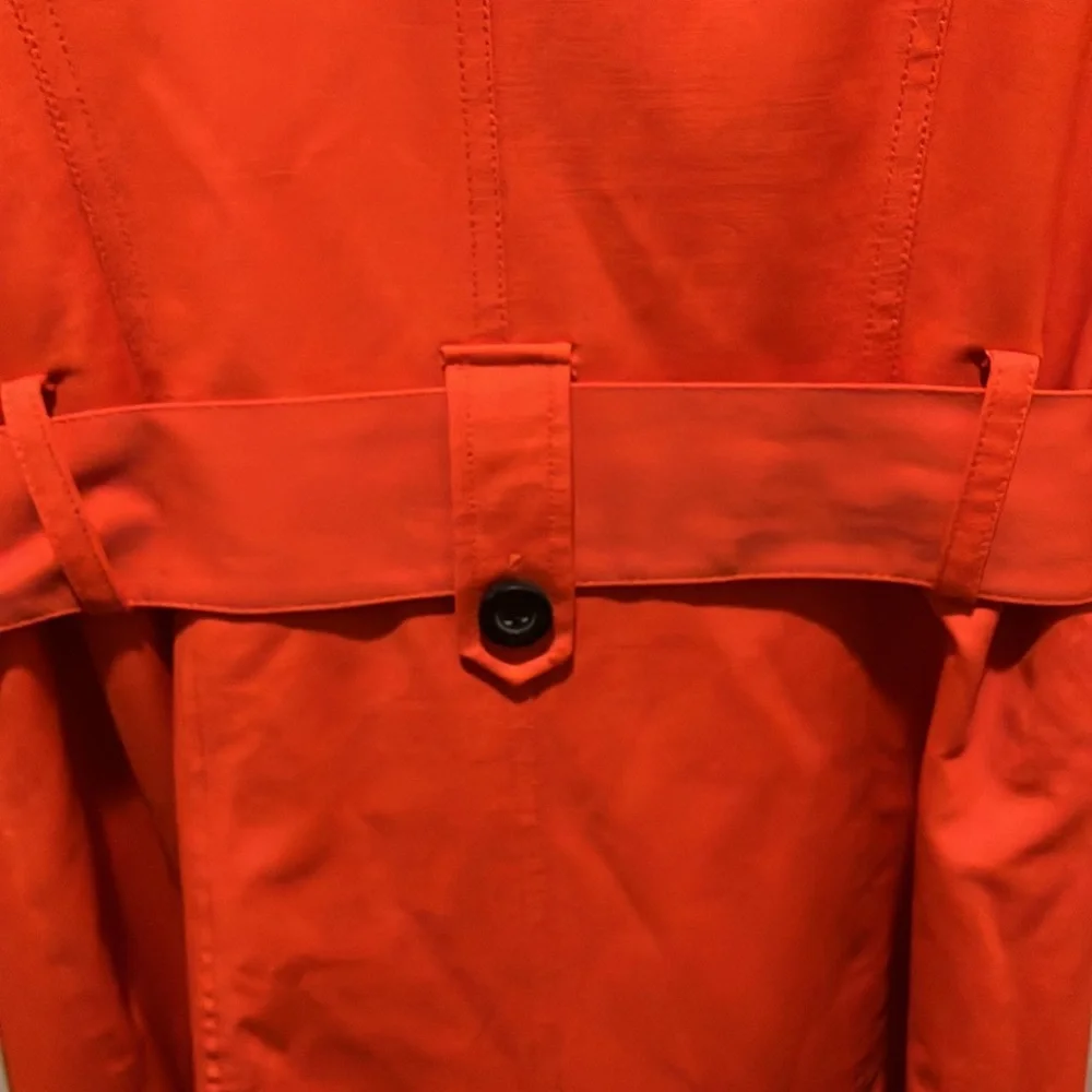 NWOT Worthington M/L Rain/Trench Coat Orange/Tan Satin Lined Nice - Picture 7 of 8